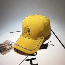 Diamond-Encrusted Metal Letter Ur Baseball Cap Face Small Sunshade Hat Sunscreen - £14.22 GBP