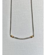 David Yurman Station Double X Necklace 18K/750 Gold &amp; .925 Sterling Silv... - $972.05 CAD