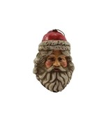 Vintage Ceramic Santa Claus Head Christmas Tree Ornament Hanging - £15.46 GBP