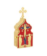 5 1/2&quot; Portable Russian Orthodox Enamel Deco Holy Communion Tabernacle 14cm - €179,10 EUR