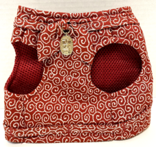 Breathable Small Dog Harness Vest Red and White Size 2 Small Adjustable - £9.90 GBP