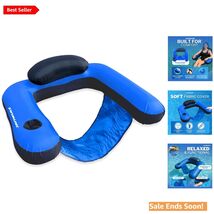 32" Fabric-Covered U-Seat with Built-in Cup Holder – Perfect for Relaxin... - $61.33