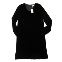 NWT J.Jill Velvet Shift in Black Long Sleeve A-line Dress XS $139 - £32.62 GBP