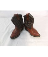 BOYS SIZE 3 BRONQUITO LIZARD COWBOY BOOTS BURGUNDY POLISHED POINTED-TOE - €33,21 EUR