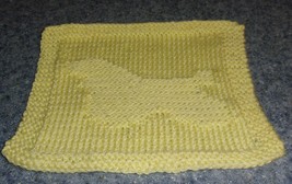 Handmade Knit Cocker Spaniel Yellow Dishcloth English Dog Gift Item Bran... - £6.77 GBP