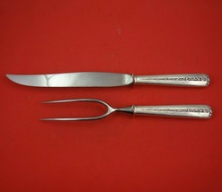 Rambler Rose by Towle Sterling Silver Roast Carving Set 2pc HH WS Serving - £201.63 GBP