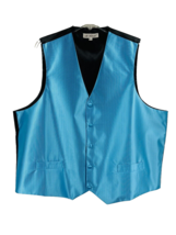 St. Patrick Men&#39;s Turquoise Vest 5 Buttons Front Pockets Polyester Sizes... - $19.99