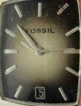 Fossil Arkitekt WR 50m Date Stainless Steel Analog New Batt Runs Wristwatch Men - £39.76 GBP