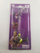 Fortnite Kid&#39;s Metal Pick Axe Pickaxe Purple and Spikey Keychain Toy - £11.67 GBP