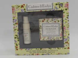 CRABTREE &amp; EVELYN SUMMER HILL SET BODY MIST and TRIPLE MILLED SOAP - £15.52 GBP