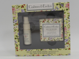 CRABTREE &amp; EVELYN SUMMER HILL SET BODY MIST and TRIPLE MILLED SOAP - £15.54 GBP