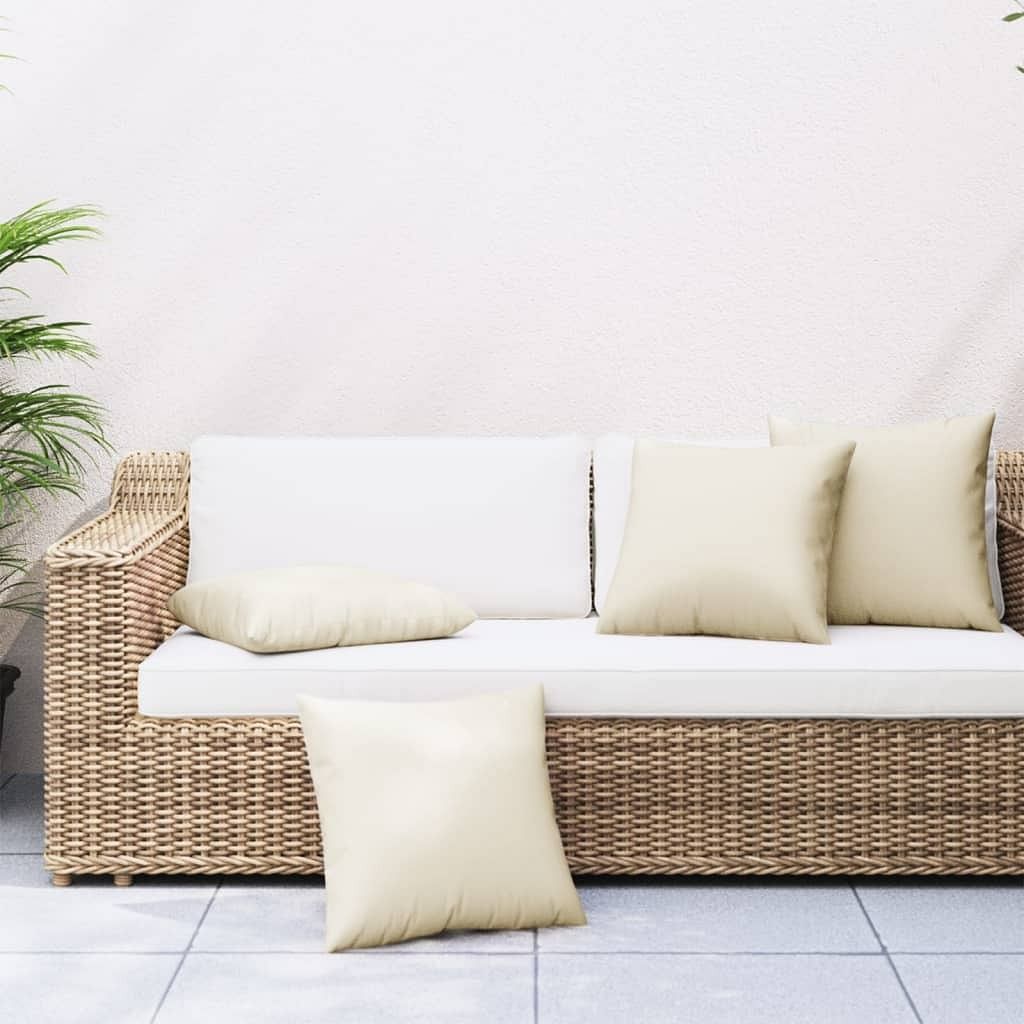 vidaXL Throw Pillow Set of 4 Cream 100% polyester 19.7&quot; x 19.7 - $83.74