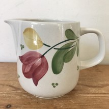 Vtg DDR East Germany Handmade Porcelain Floral Pottery Pitcher Creamer Jug 6.75&quot; - £29.53 GBP