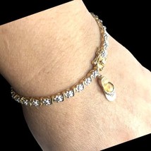 Ross Simons sterling silver gold tone slipper charm bracelet 7.25” - £71.68 GBP