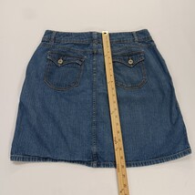 Faded Glory FL39101BD Women's Blue Cotton Denim Skirt Size 12 Waist 32" image 5