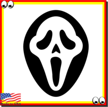 Scream Mask Vinyl Cut Decal Sticker Halloween Window Decal SCREAM MASK - £3.98 GBP