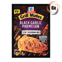 6x Packets McCormick Grill Mates Black Garlic Parmesan Flavor Marinade Mix | 1oz - £15.73 GBP