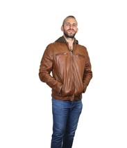 Mauritius Men&#39;s Gelson Hooded Moto Leather Jacket - $228.65