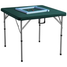 VEVOR Mahjong Table Fold-in-Half 4 Player Card Table &amp; Mahjong Tiles Set 3 Dice - £82.76 GBP