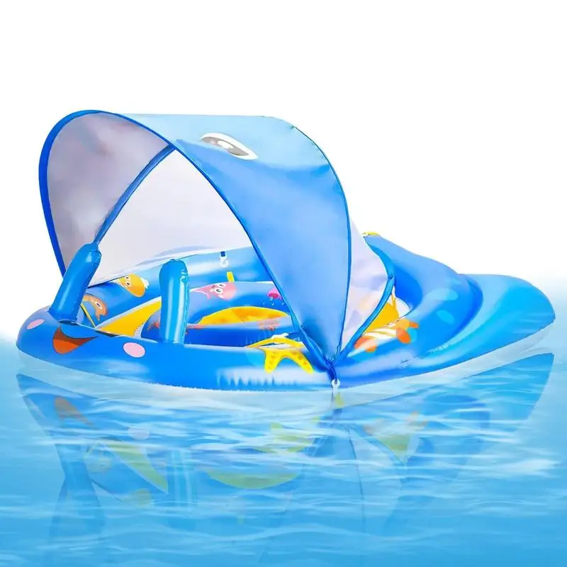 Toddler Pool Float Sun Protection Inflatable Swim Float With Removable Canopy - £212.51 GBP+