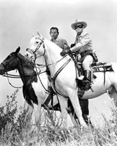 Clayton Moore And Jay Silverheels In The Lone Ranger On Horseback 16x20 Canvas - £55.12 GBP