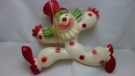 Vintage Plastic Clown Ornament with Red Polka Dots - Cute and Friendly Clown - £16.23 GBP