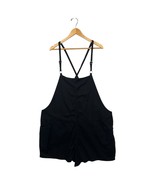 Torrid Romper Womens 3 Black Linen Blend Shortall Plus Cottage Beach Summer - $39.59