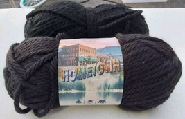 Lion Brand Hometown South Dakota Black 2 Skeins 6 Super Bulky 5oz 81 Yard - $16.70