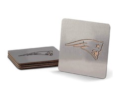 New England Patriots NFL Stainless Steel Sportula Boasters (4) + Bottle Opener - £19.98 GBP