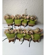 Bundle 8 Vintage Cinderella Gus Gus Mouse 3&quot;  Plush Christmas Ornament D... - $837.00 MXN