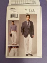 NEW Vogue Men&#39;s Suit Jacket &amp; Pants Sizes 34-40 Pattern 8719 Uncut /FF - $14.85