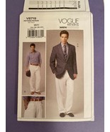 NEW Vogue Men&#39;s Suit Jacket &amp; Pants Sizes 34-40 Pattern 8719 Uncut /FF - £11.87 GBP