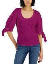 MSRP $50 International Concepts Womens Tie-Sleeve Top Pink Size 2XL - $18.52