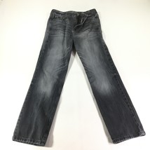 Cherokee Jeans Youth Denim Black Dark Wash Straight Leg Casual Whisker  Size 16 - £10.68 GBP