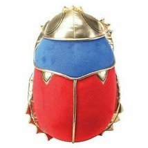 Red Blue and Gold Egyptian Dung Beetle Scarab Stuffed Plush Doll - £19.71 GBP