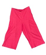 Coldwater Creek Bright Pink Linen Blend High Rise Wide Leg Capri Pants s... - $33.22 CAD