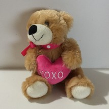 XOXO Light Brown Plush Teddy Bear Mini Stuffed Toy Stocking Stuffer Christmas 5&quot; - $7.09