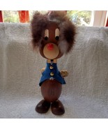 Mid Century teak Scandinavian buck toothed 8 1/2  clown? figurine - £35.52 GBP