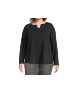 Terra &amp; Sky Women&#39;s Plus Size Acid Wash Raglan Top Black Soot 2X (20W-22W) - $343.37 MXN