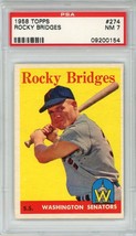 1958 Topps Rocky Bridges #274 PSA 7 P1345 - £29.28 GBP