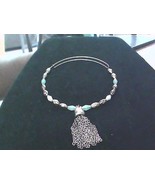 Metal Tassel Bracelet Turquoise Color Beaded - $17.58 CAD