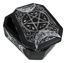Wiccan Celestial Sacred Crescent Full Moon Triple Moons Decorative Trinket Box - £24.55 GBP
