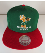 Milwaukee Bucks Mitchell Ness NBA Hardwood Classics Red Green Snapback C... - $24.70