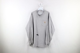 Vtg 90s Carhartt Mens Large Thrashed Spell Out Heavyweight Long Sleeve T-Shirt - £31.12 GBP