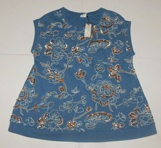 Akemi + Kin Anthropologie Blue Sequence Top Size X-Small Brand New - £23.72 GBP