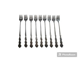 Lot x 9 Oneida Valerie Distinction Deluxe Stainless Cocktail/Seafood Forks  - £22.96 GBP