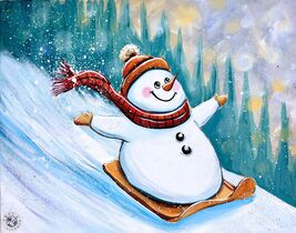 NEW - Oh, What Fun Snowman Painting Kit - Paint Your Own - Hand-Drawn - ... - $38.00