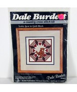 DALE BURDETT CK231 &quot;TEDDY BEAR&quot; COUNTY CROSS STITCH KIT USA 1985 7&quot; X 7&quot;  - $28.61