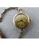 Antique Wrist Watch 12k Gold Filled Sterling Silver Base Patent # Round ... - $89.09