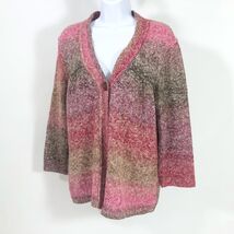 Kim Rogers Women&#39;s One Button Cardigan Pink, Lavendar, Gray, Tan Size Large - $12.86